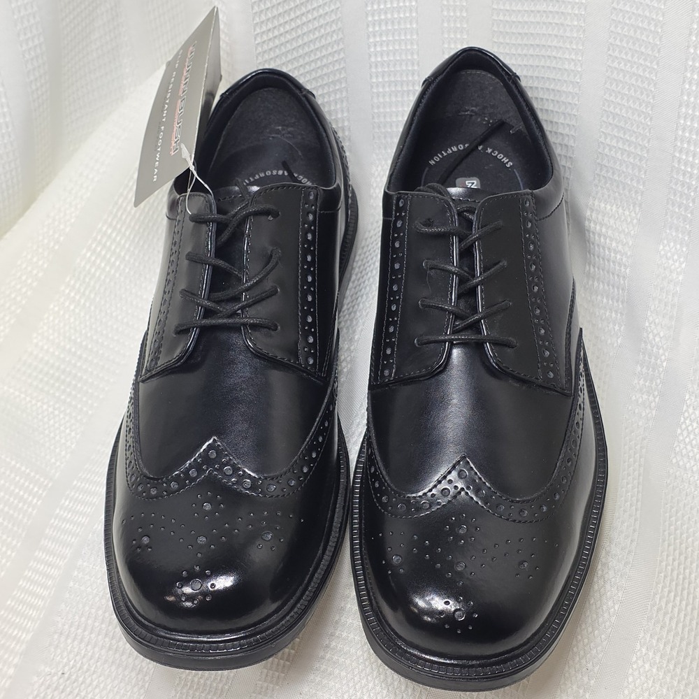 Men's Nunn Bush Eagan 84155‎ Wing Tip Oxford 12 Wide Black